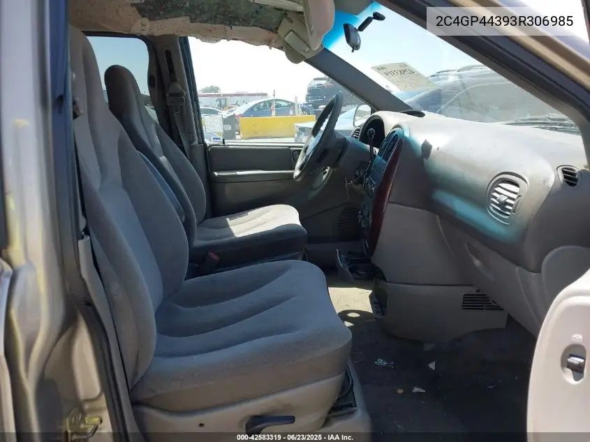 2003 Chrysler Town & Country Lx VIN: 2C4GP44393R306985 Lot: 42583319