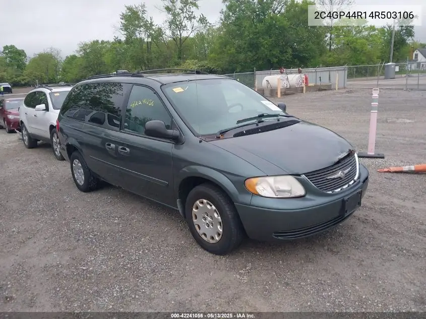 2004 Chrysler Town & Country Lx VIN: 2C4GP44R14R503106 Lot: 42241056