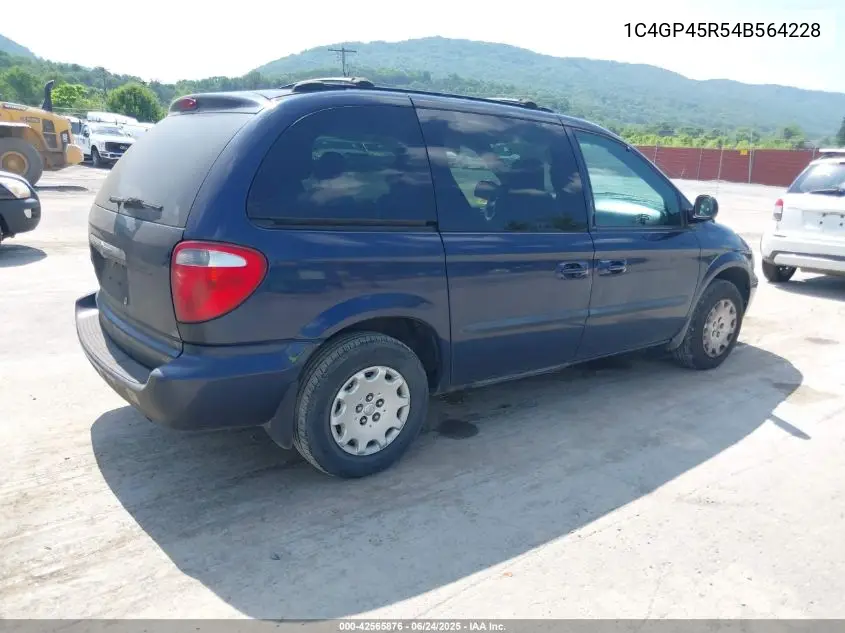2004 Chrysler Town & Country VIN: 1C4GP45R54B564228 Lot: 42565876