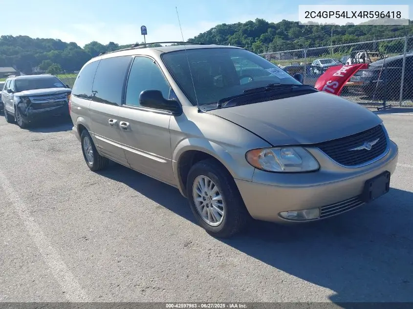 2004 Chrysler Town & Country Touring VIN: 2C4GP54LX4R596418 Lot: 42597983