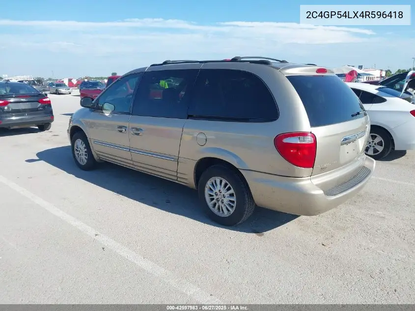2004 Chrysler Town & Country Touring VIN: 2C4GP54LX4R596418 Lot: 42597983
