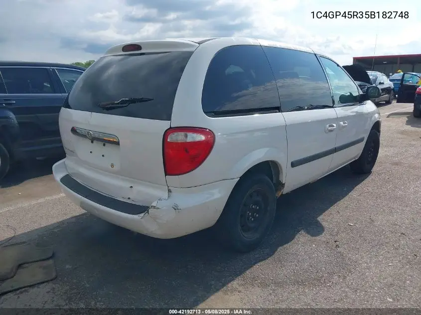 2005 Chrysler Town & Country VIN: 1C4GP45R35B182748 Lot: 42192713