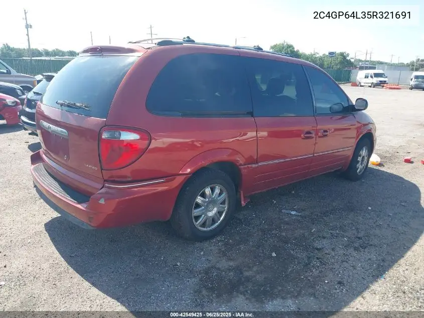 2005 Chrysler Town & Country Limited VIN: 2C4GP64L35R321691 Lot: 42549425