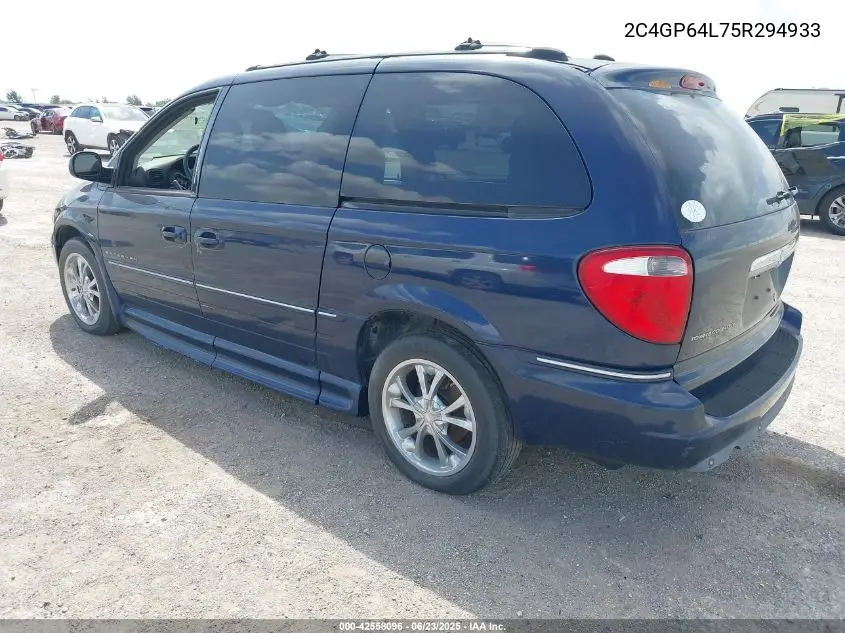 2005 Chrysler Town & Country Limited VIN: 2C4GP64L75R294933 Lot: 42558096