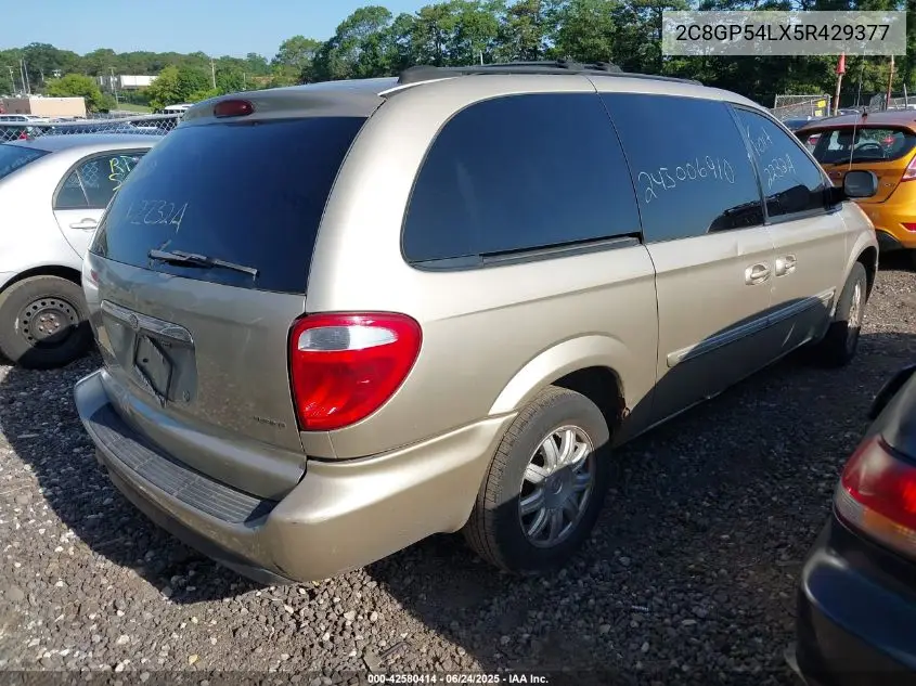 2005 Chrysler Town & Country Touring VIN: 2C8GP54LX5R429377 Lot: 42580414