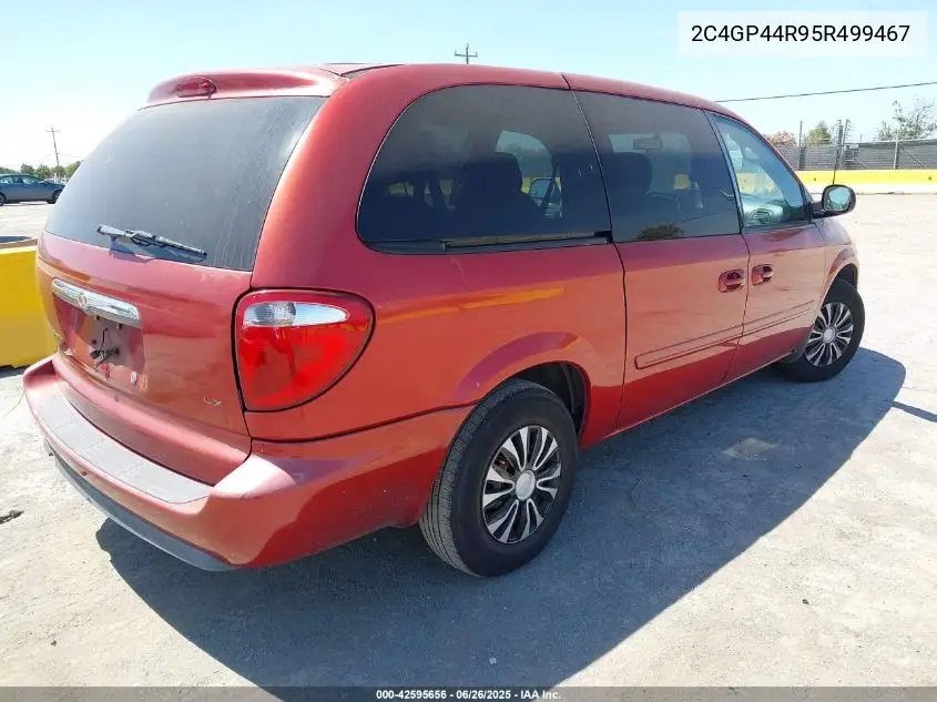 2005 Chrysler Town & Country Lx VIN: 2C4GP44R95R499467 Lot: 42595656