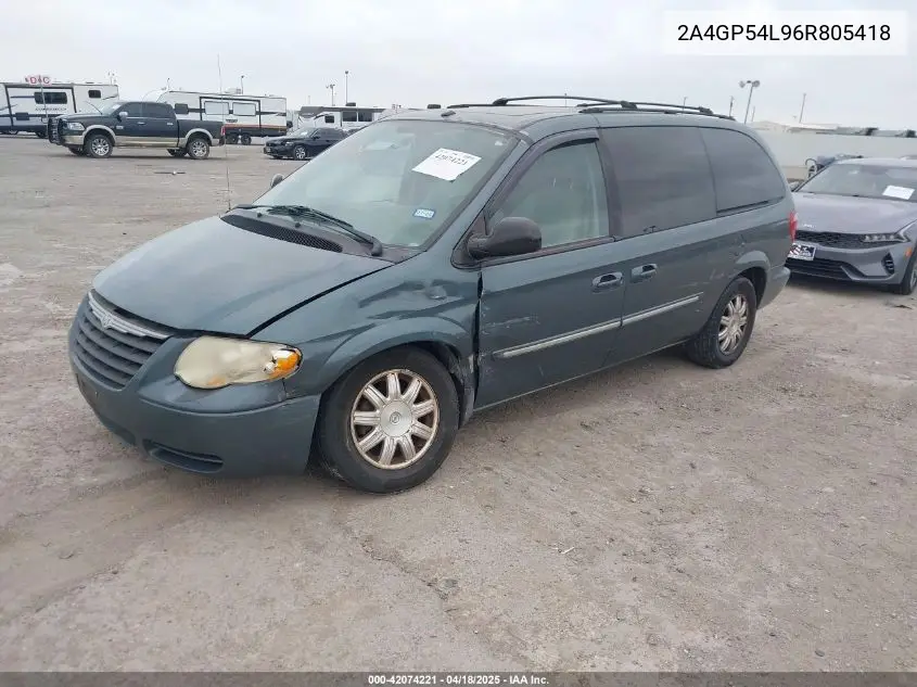 2006 Chrysler Town & Country Touring VIN: 2A4GP54L96R805418 Lot: 42074221