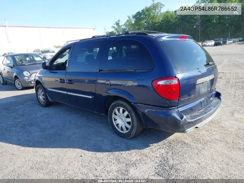 2006 Chrysler Town & Country Touring VIN: 2A4GP54L86R786652 Lot: 42123264