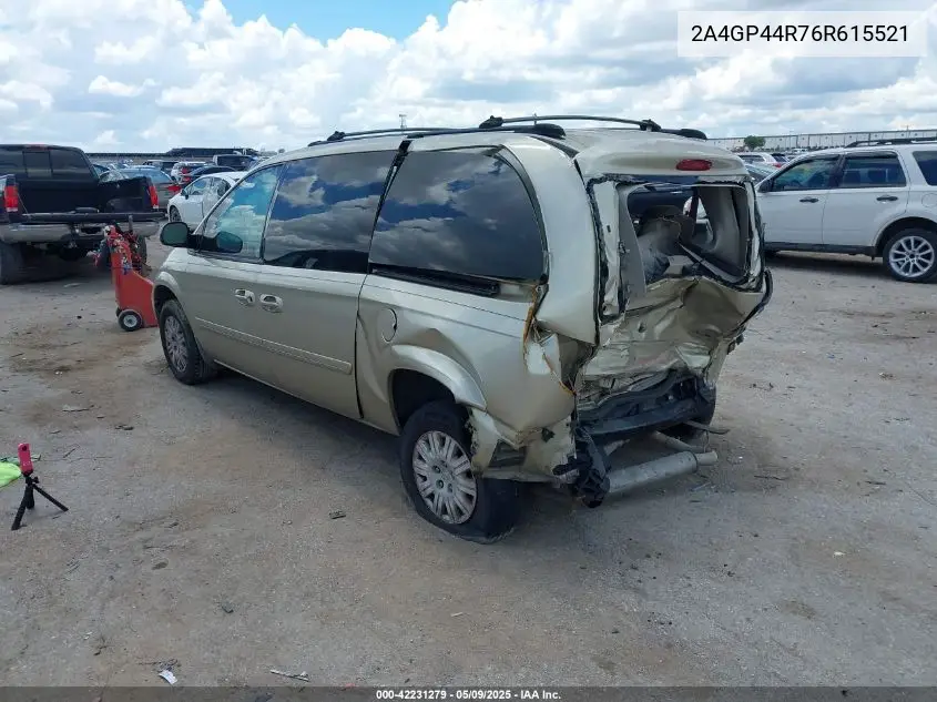 2006 Chrysler Town & Country Lx VIN: 2A4GP44R76R615521 Lot: 42231279