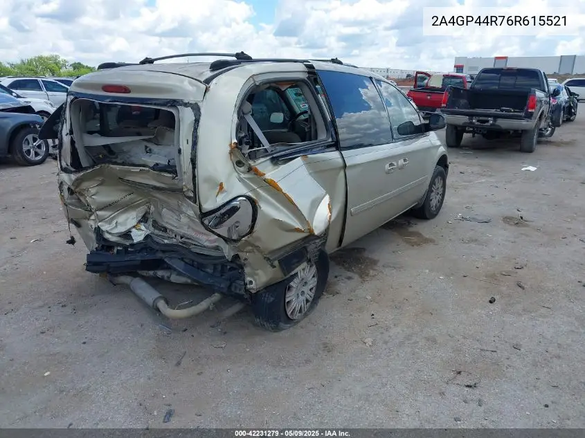 2006 Chrysler Town & Country Lx VIN: 2A4GP44R76R615521 Lot: 42231279