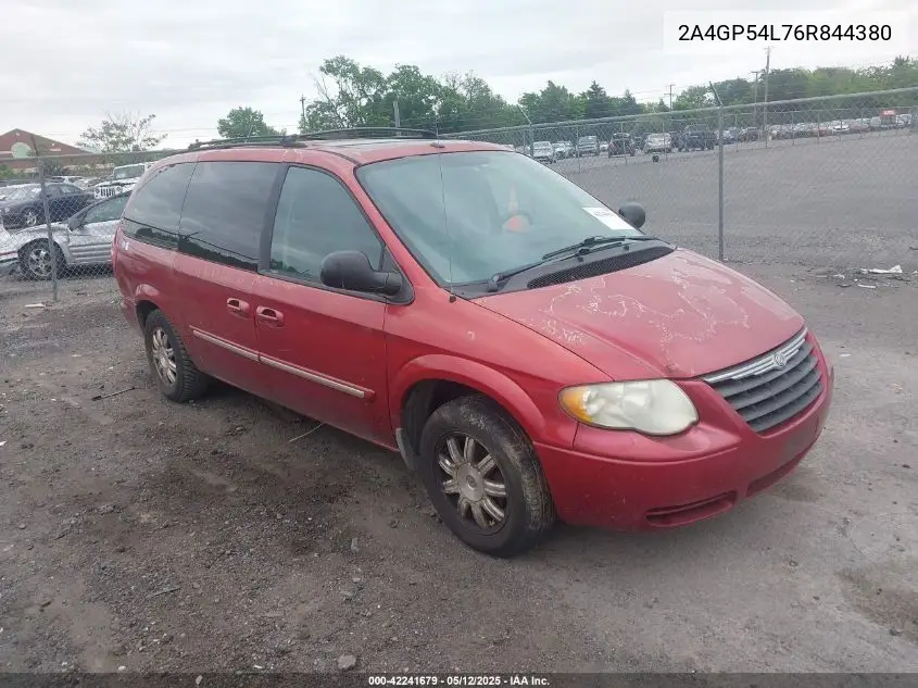 2006 Chrysler Town & Country Touring VIN: 2A4GP54L76R844380 Lot: 42241679