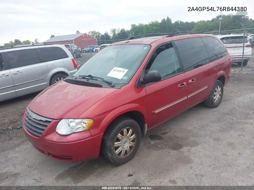 2006 Chrysler Town & Country Touring VIN: 2A4GP54L76R844380 Lot: 42241679