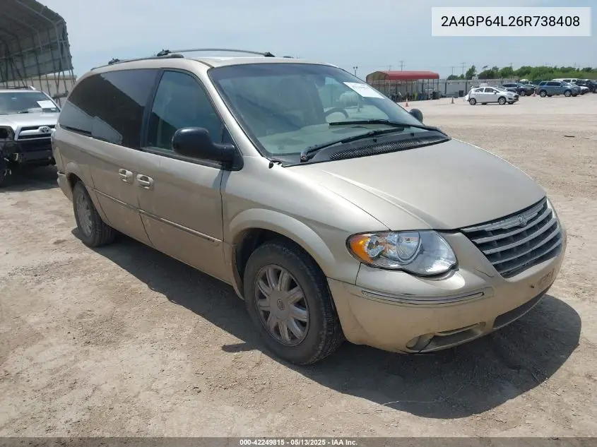 2006 Chrysler Town & Country Limited VIN: 2A4GP64L26R738408 Lot: 42249815