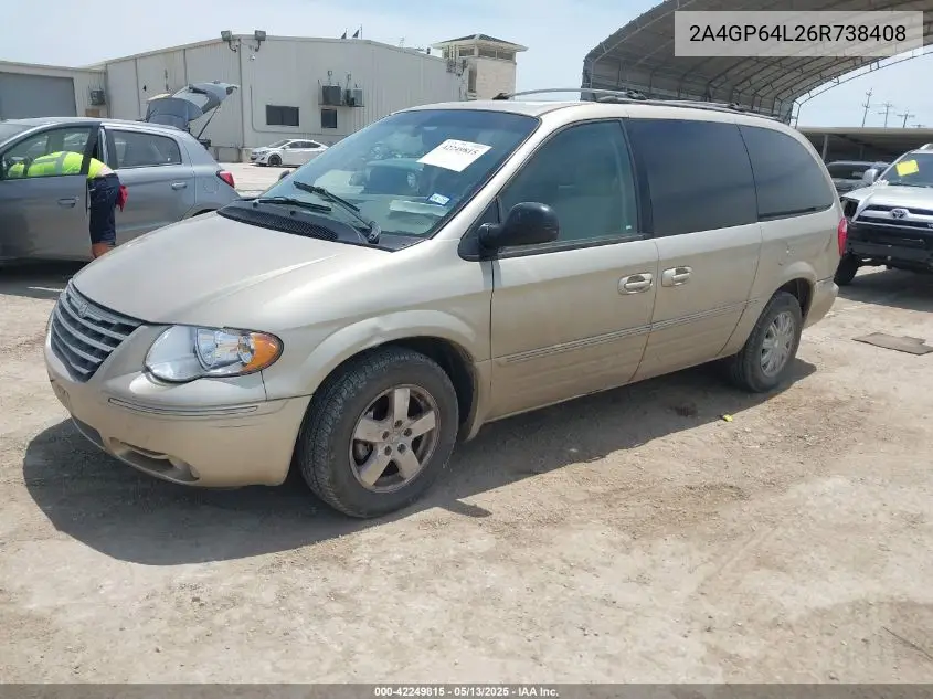 2006 Chrysler Town & Country Limited VIN: 2A4GP64L26R738408 Lot: 42249815