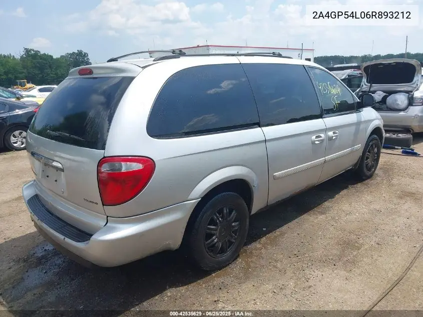 2006 Chrysler Town & Country Touring VIN: 2A4GP54L06R893212 Lot: 42535629