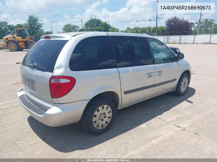 2006 Chrysler Town & Country VIN: 1A4GP45R26B690673 Lot: 42555156