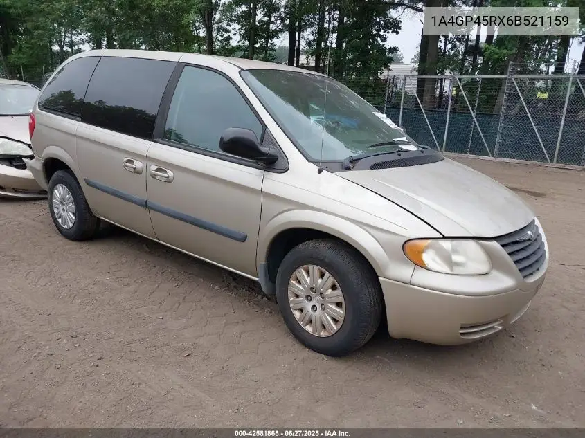 2006 Chrysler Town & Country VIN: 1A4GP45RX6B521159 Lot: 42581865