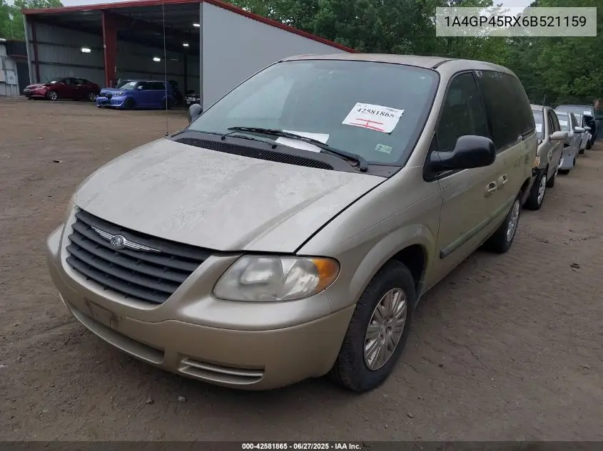 2006 Chrysler Town & Country VIN: 1A4GP45RX6B521159 Lot: 42581865