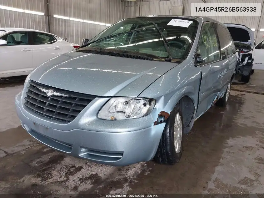 2006 Chrysler Town & Country VIN: 1A4GP45R26B563938 Lot: 42595829