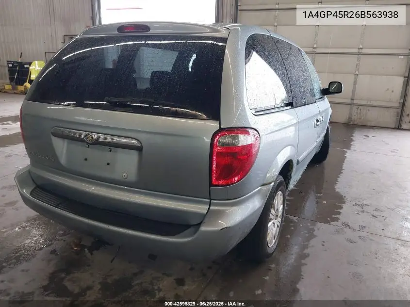 2006 Chrysler Town & Country VIN: 1A4GP45R26B563938 Lot: 42595829