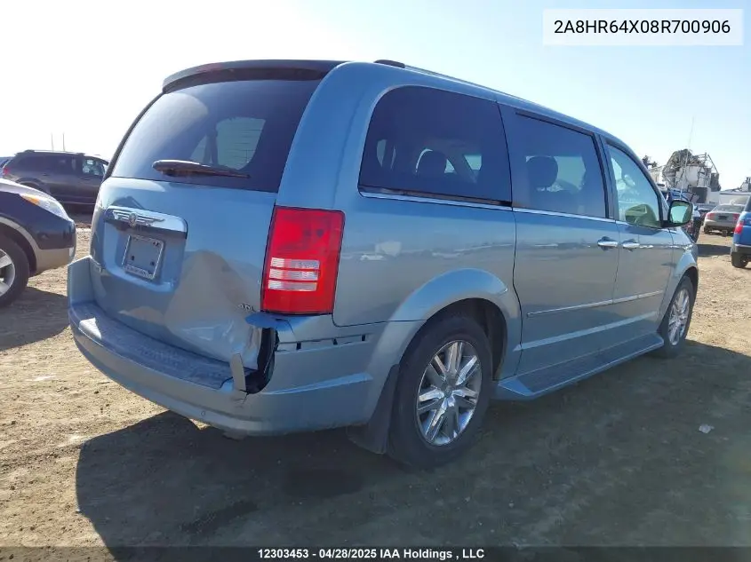 2008 Chrysler Town & Country Limited VIN: 2A8HR64X08R700906 Lot: 12303453