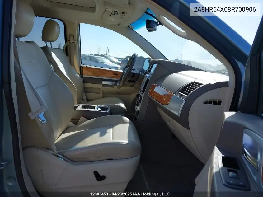 2008 Chrysler Town & Country Limited VIN: 2A8HR64X08R700906 Lot: 12303453