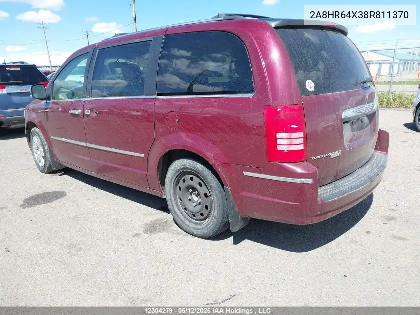 2008 Chrysler Town & Country Limited VIN: 2A8HR64X38R811370 Lot: 12304279X