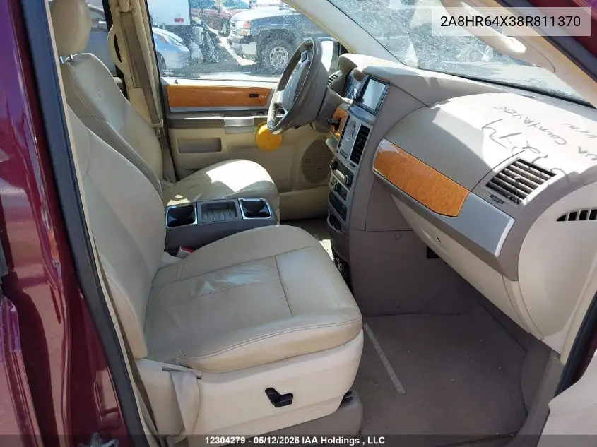2008 Chrysler Town & Country Limited VIN: 2A8HR64X38R811370 Lot: 12304279X