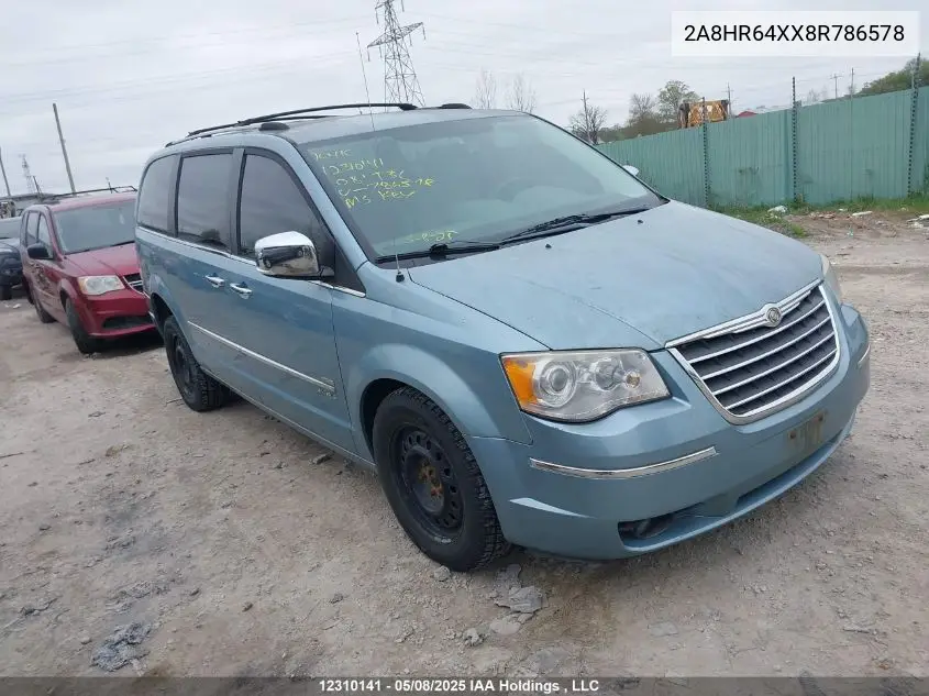 2008 Chrysler Town & Country Limited VIN: 2A8HR64XX8R786578 Lot: 12310141