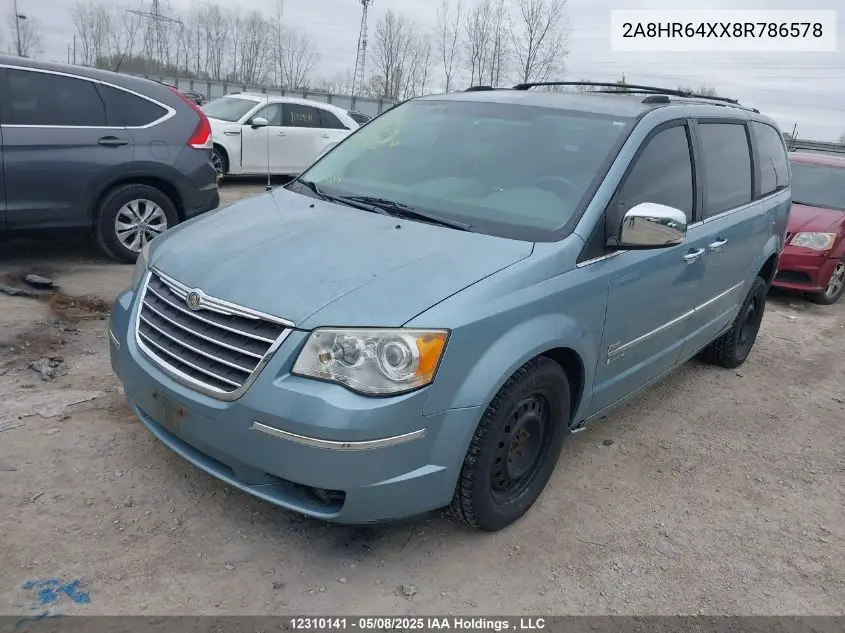 2008 Chrysler Town & Country Limited VIN: 2A8HR64XX8R786578 Lot: 12310141