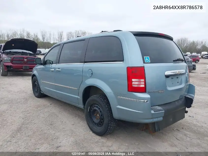 2008 Chrysler Town & Country Limited VIN: 2A8HR64XX8R786578 Lot: 12310141