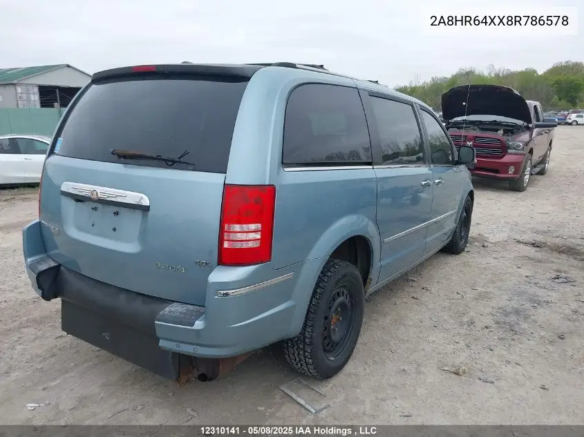 2008 Chrysler Town & Country Limited VIN: 2A8HR64XX8R786578 Lot: 12310141
