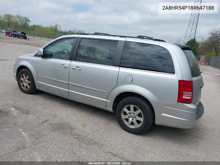 2008 Chrysler Town & Country Touring VIN: 2A8HR54P18R647188 Lot: 42240167
