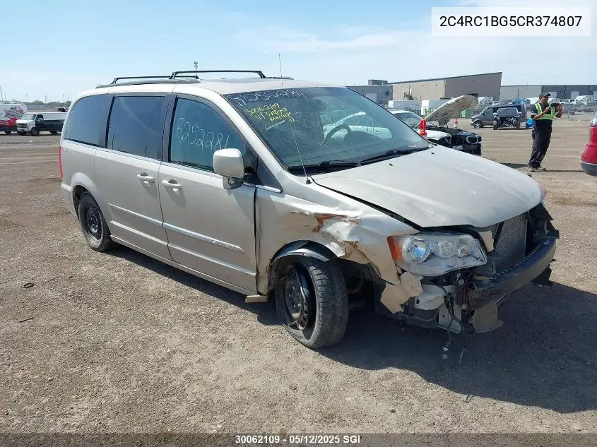 2012 Chrysler Town & Country Touring VIN: 2C4RC1BG5CR374807 Lot: 30062109