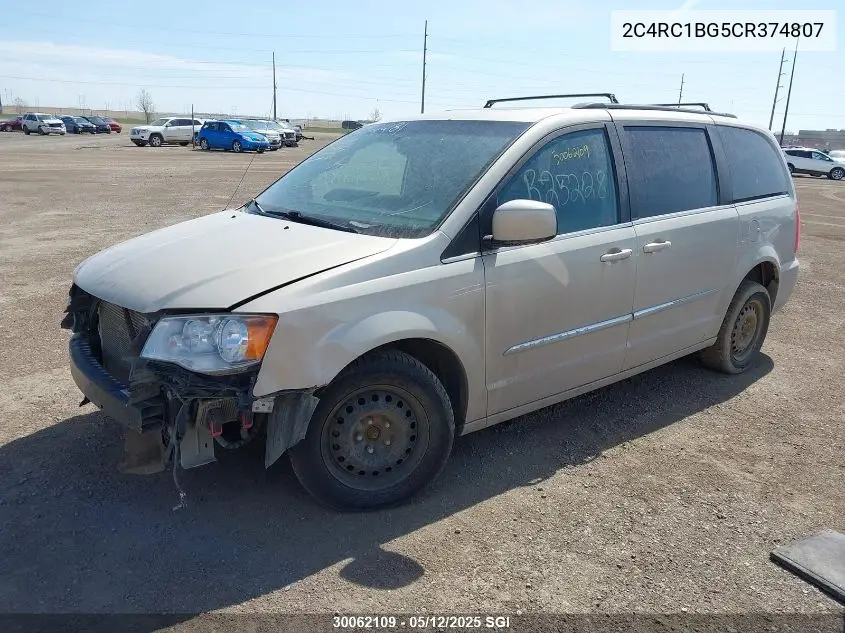 2012 Chrysler Town & Country Touring VIN: 2C4RC1BG5CR374807 Lot: 30062109