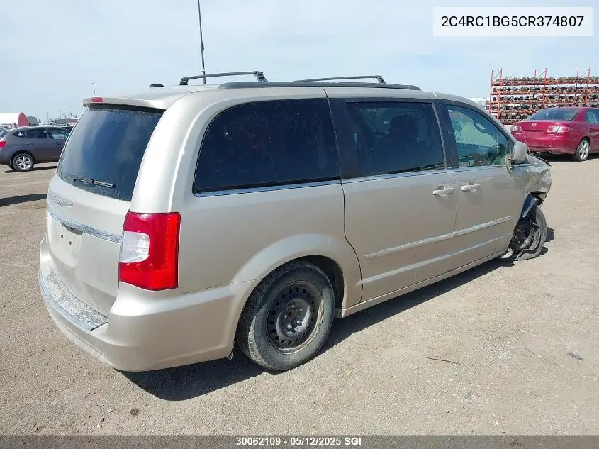 2012 Chrysler Town & Country Touring VIN: 2C4RC1BG5CR374807 Lot: 30062109