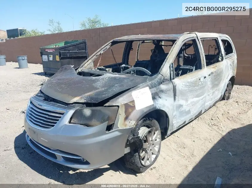 2016 Chrysler Town & Country Touring VIN: 2C4RC1BG0GR295275 Lot: 42605515