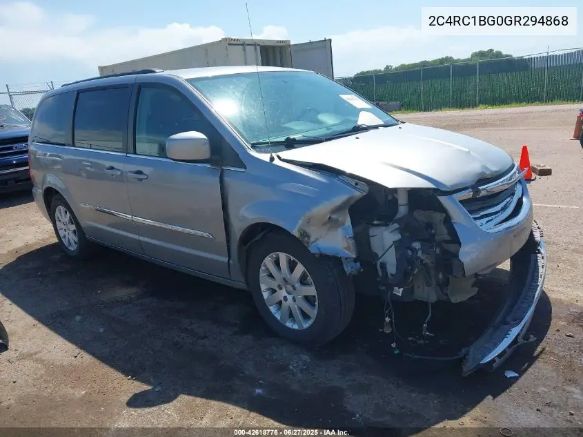 2016 Chrysler Town & Country Touring VIN: 2C4RC1BG0GR294868 Lot: 42618776