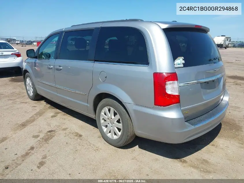 2016 Chrysler Town & Country Touring VIN: 2C4RC1BG0GR294868 Lot: 42618776
