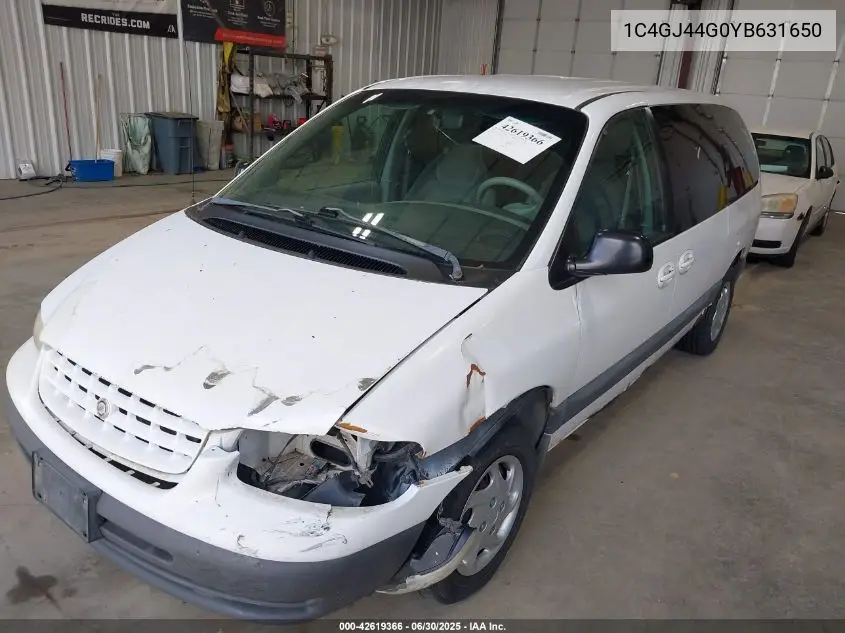 2000 Chrysler Grand Voyager Se VIN: 1C4GJ44G0YB631650 Lot: 42619366