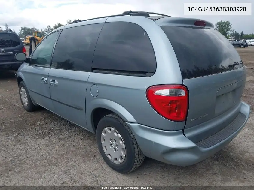 2003 Chrysler Voyager Lx VIN: 1C4GJ45363B303928 Lot: 42239574