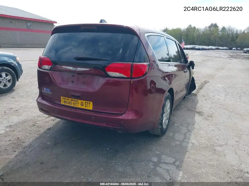 2020 Chrysler Voyager L VIN: 2C4RC1AG6LR222620 Lot: 42165484