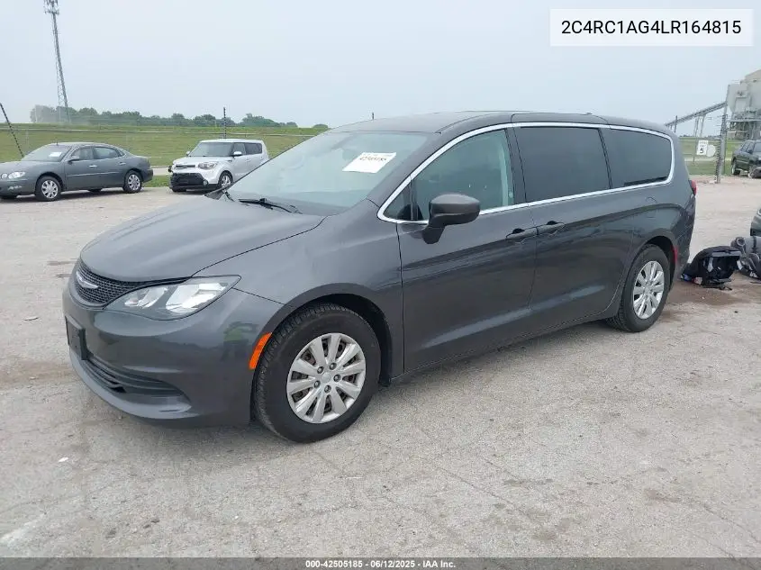 2020 Chrysler Voyager L VIN: 2C4RC1AG4LR164815 Lot: 42505185
