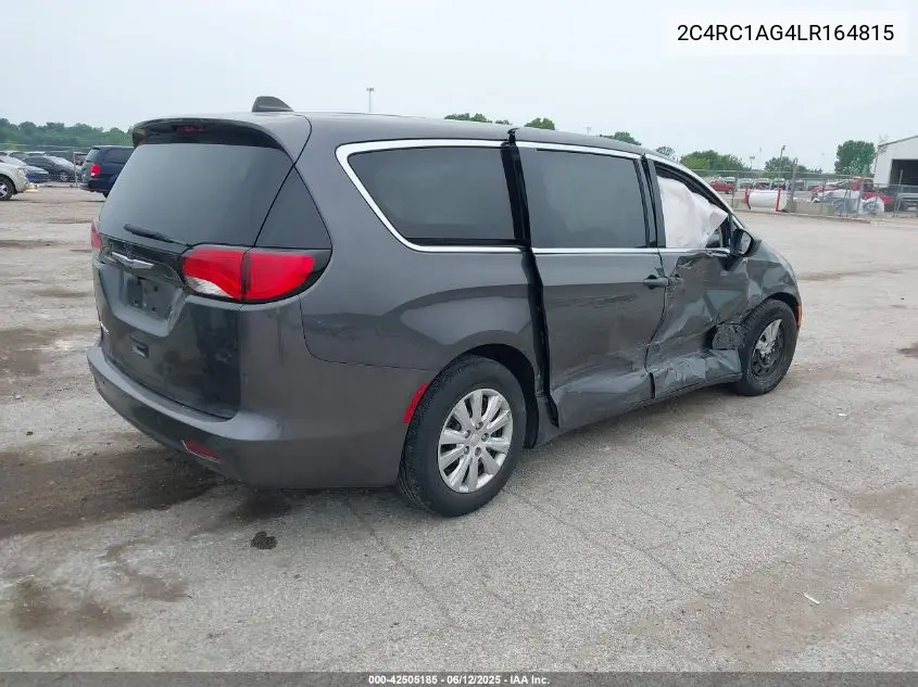 2020 Chrysler Voyager L VIN: 2C4RC1AG4LR164815 Lot: 42505185