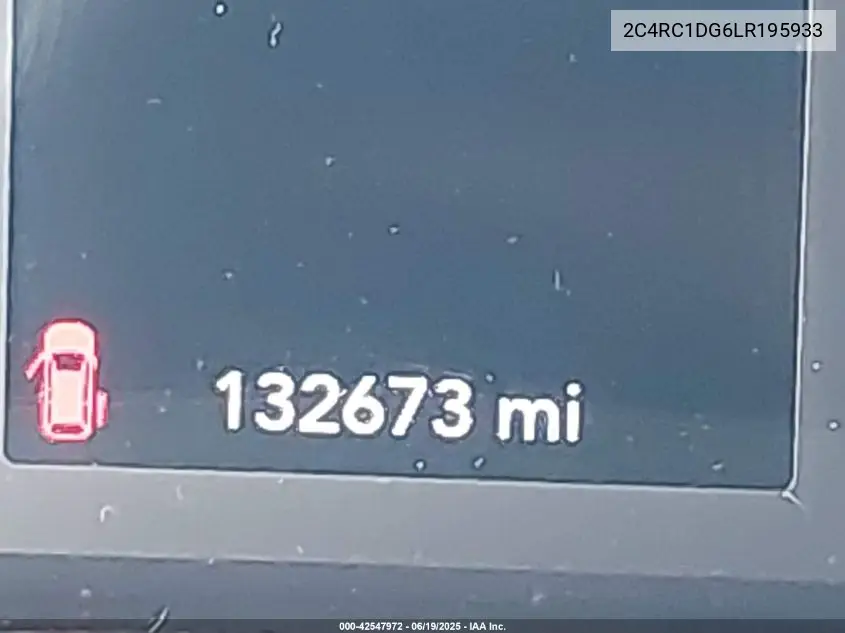 2020 Chrysler Voyager Lxi VIN: 2C4RC1DG6LR195933 Lot: 42547972