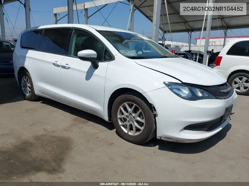 2022 Chrysler Voyager Lx VIN: 2C4RC1CG2NR104452 Lot: 42507427