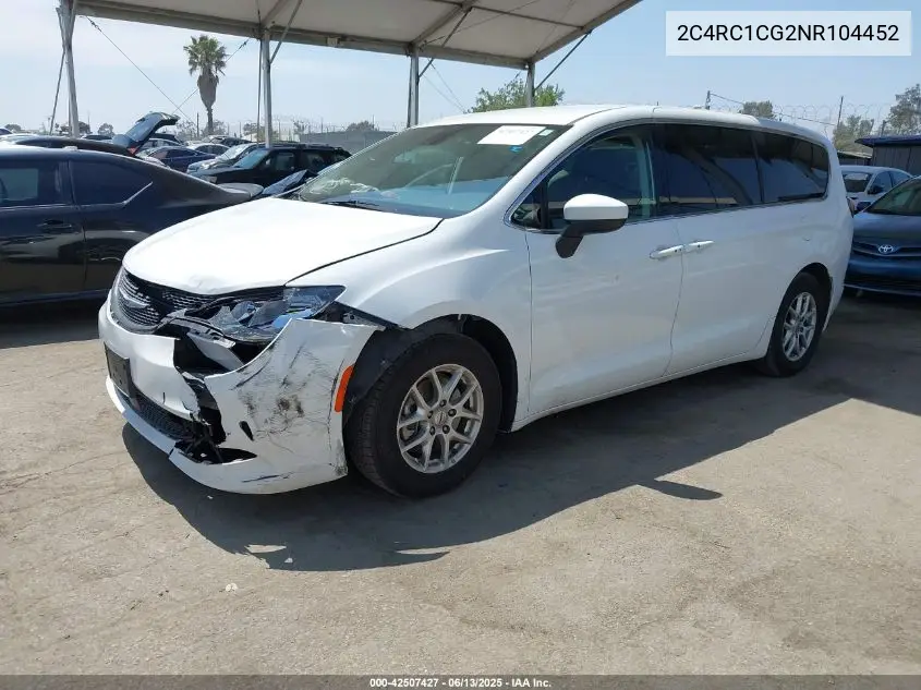 2022 Chrysler Voyager Lx VIN: 2C4RC1CG2NR104452 Lot: 42507427