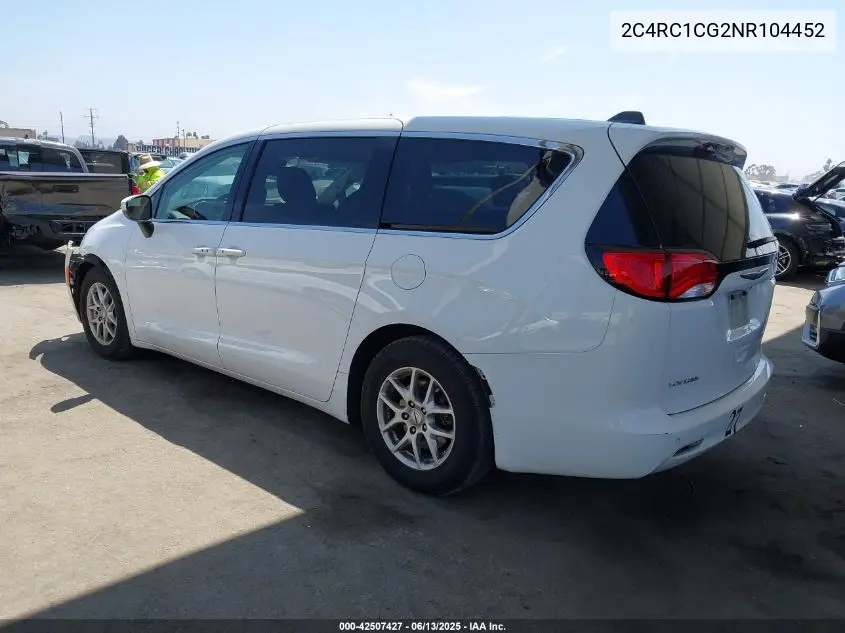 2022 Chrysler Voyager Lx VIN: 2C4RC1CG2NR104452 Lot: 42507427