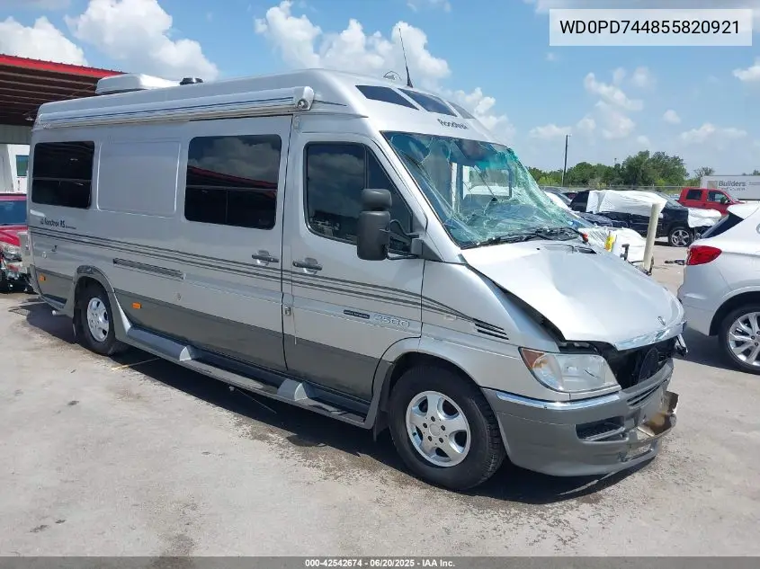 2005 Dodge Sprinter Van 2500 Shc VIN: WD0PD744855820921 Lot: 42542674