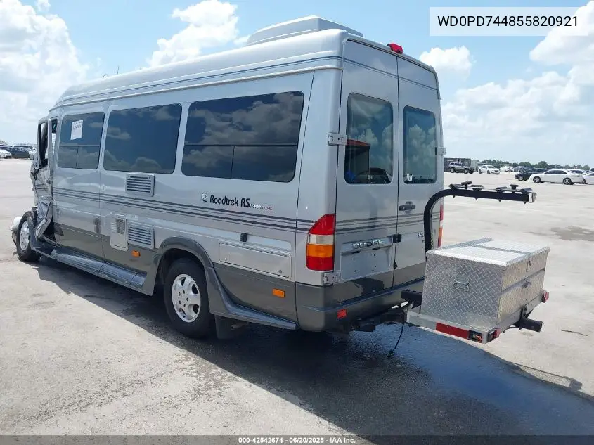 2005 Dodge Sprinter Van 2500 Shc VIN: WD0PD744855820921 Lot: 42542674